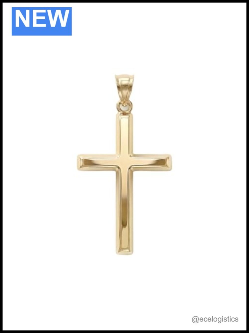 10k Gold Cross Pendant Charm Hypoallergenic Made in USA Gift for Men Women